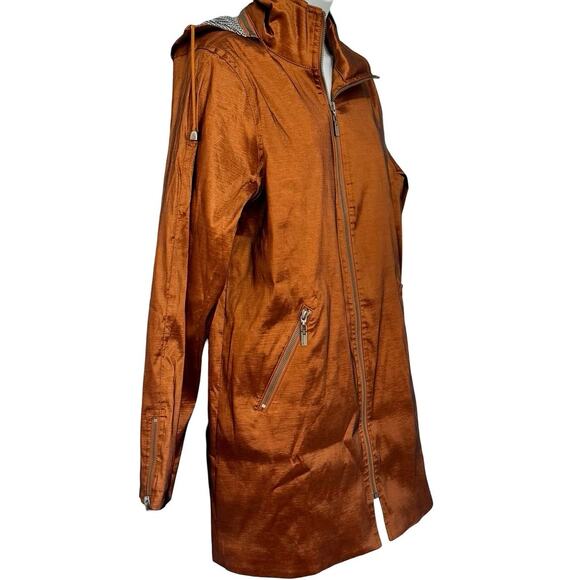 Mycra Pac Copper Metallic Full Zip Water Resistant Jacket sz 0 P Petite NEW Tags - Picture 14 of 16